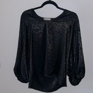 Black Cheetah Print Top